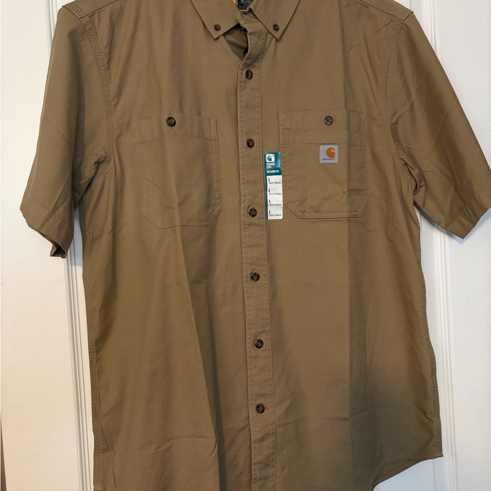 Carhartt Men's Brown Button-Down Shirt